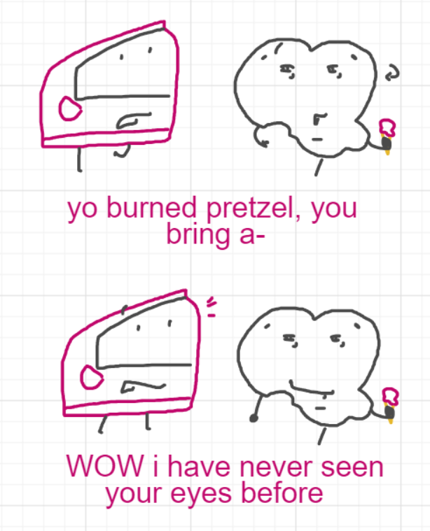 A panel from Chilly, episode two of the Board Boards object show by Furretwalk/WalkingFurret.